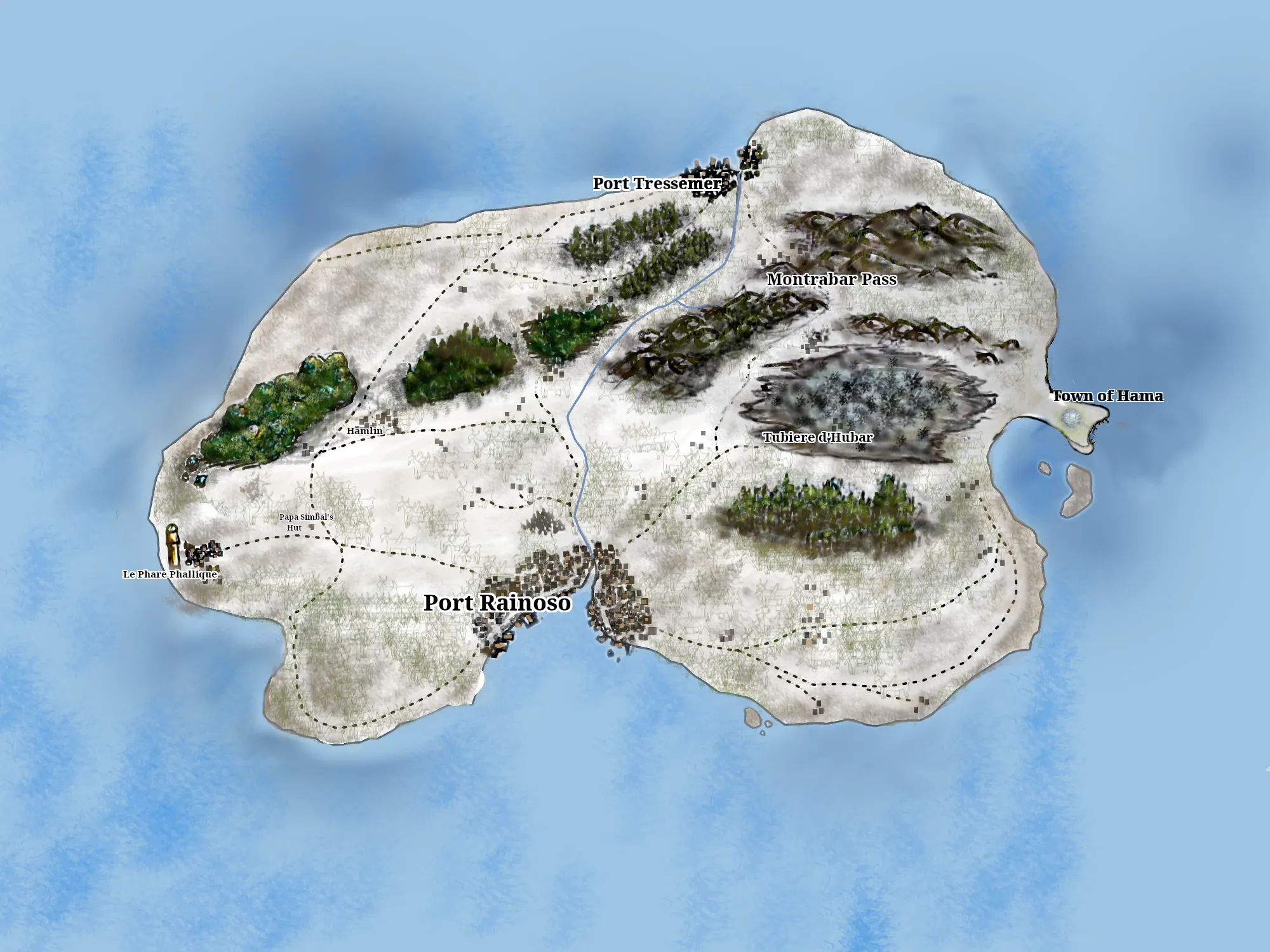 Map of Raibon Island